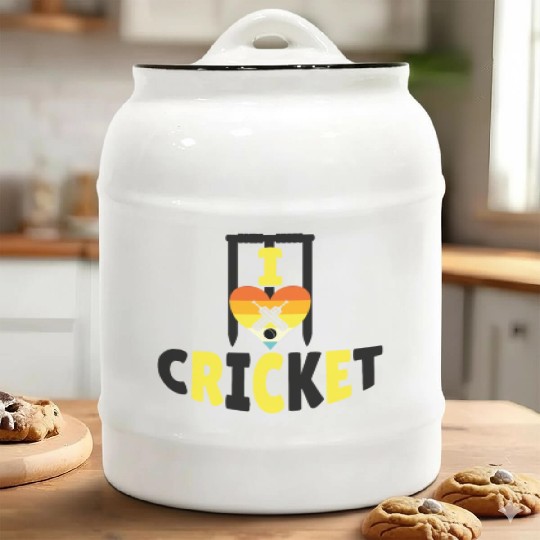 I Love Cricket Ceramic Cookie Jars