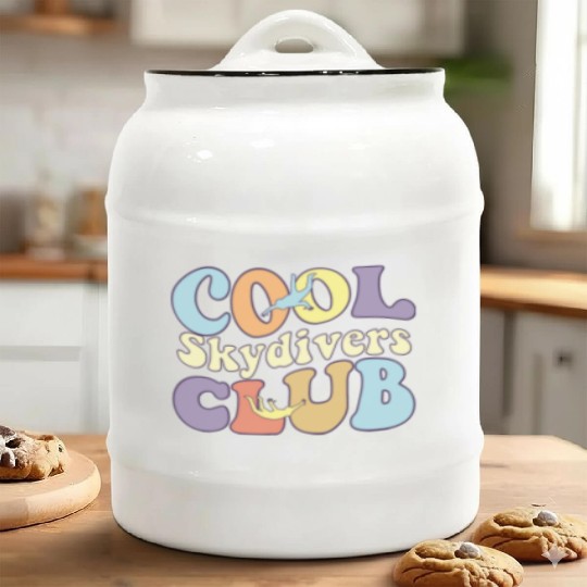 Cool Skydivers Club I Love Skydiving Instructor Ceramic Cookie Jars