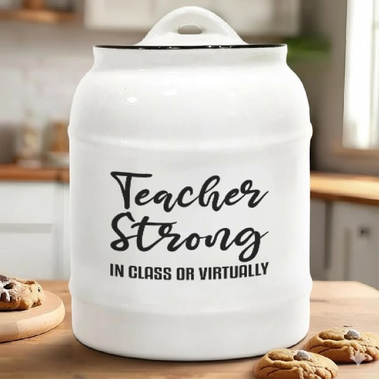 Teacher Strong Ceramic Cookie Jars