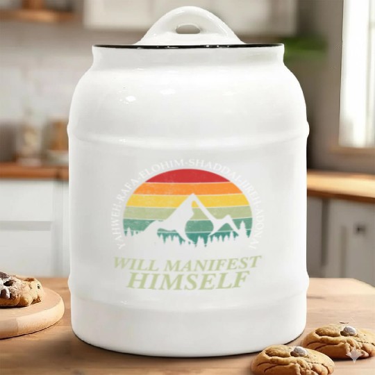 Yahweh - Will Manifest Himself Worshiper Inspiring Ceramic Cookie Jars