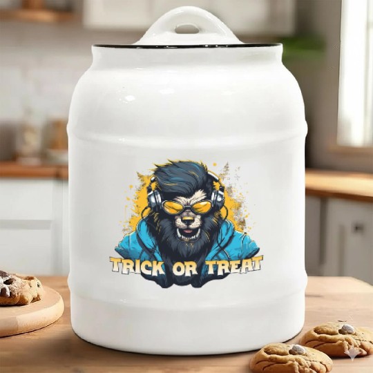 Halloween werewolf Ceramic Cookie Jars