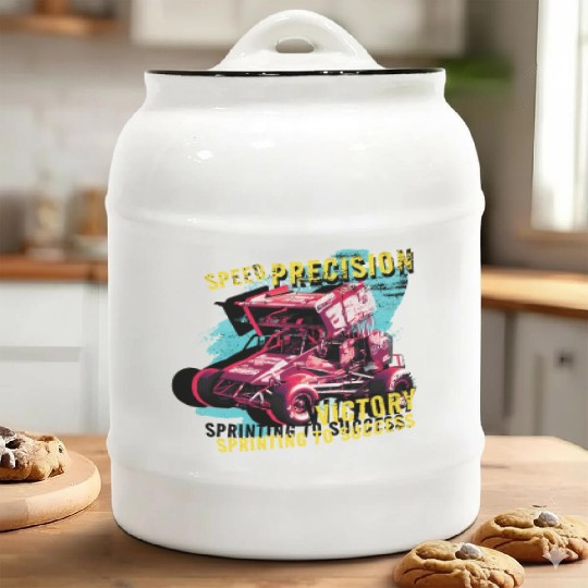 Sprint Car Mom Dirt Track Racing Racing Race Day Ceramic Cookie Jars