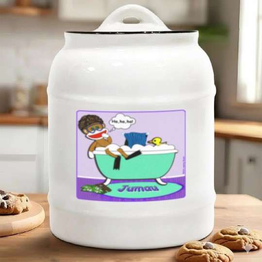 Jumau the Sock Monkey Ceramic Cookie Jars