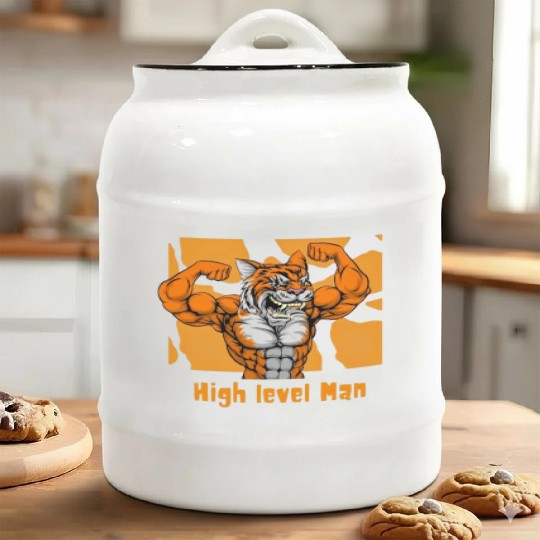 Tiger work out Ceramic Cookie Jars