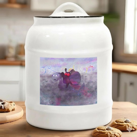 Mothman and Bessie the Lake Erie Monster's Vacay Ceramic Cookie Jars