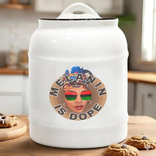 Melanin is Dope, Embracing Our Unique Beauty Ceramic Cookie Jars