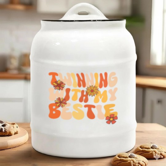Twinning With My Bestie Spirit Week Twin Day Ceramic Cookie Jars