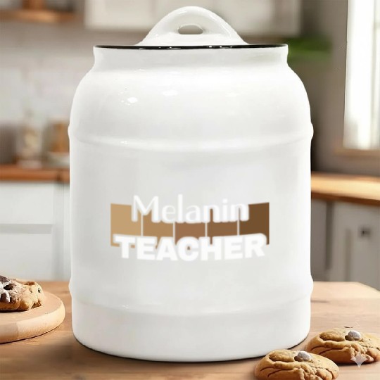 Melanin Teacher Life Afro Teacher African American Ceramic Cookie Jars