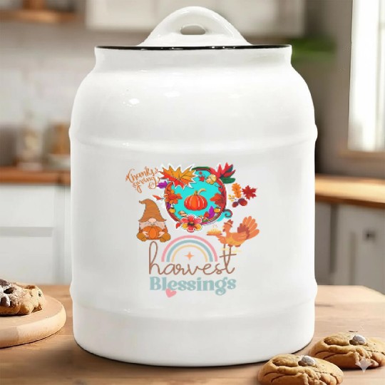 "Harvest Blessings" Ceramic Cookie Jars