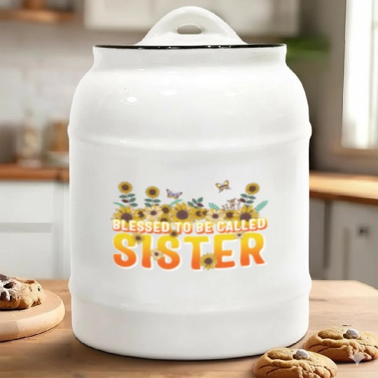 Sisterhood Ceramic Cookie Jars, Blessed To Be Called Sister