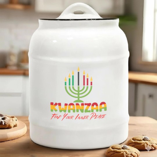 Celebrate Kwanzaa, Embrace your Inner Peace Ceramic Cookie Jars