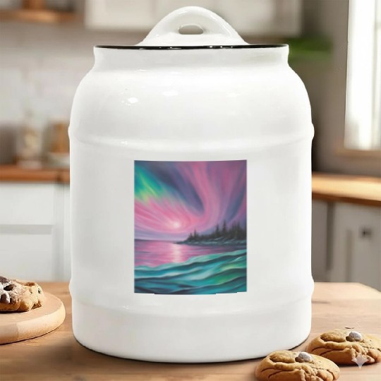 Northern lights Ceramic Cookie Jars