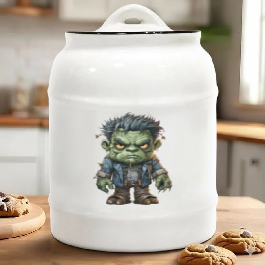 Halloween Frankie's Playful Monster Mash Ceramic Cookie Jars