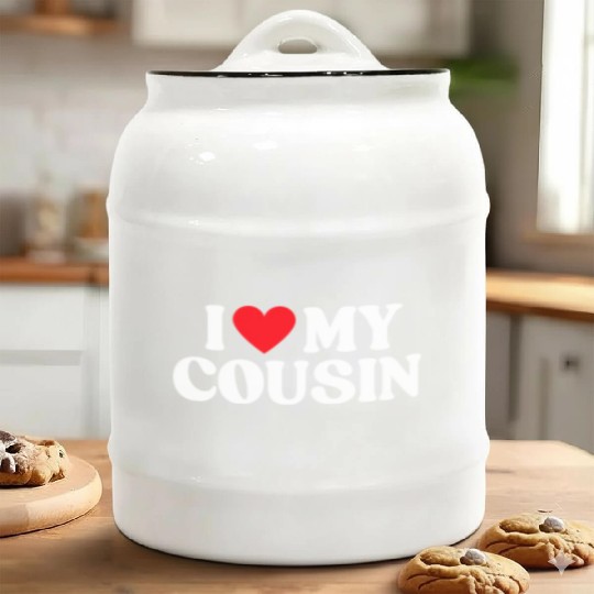 I Love My Cousin I Heart My Cousin Ceramic Cookie Jars