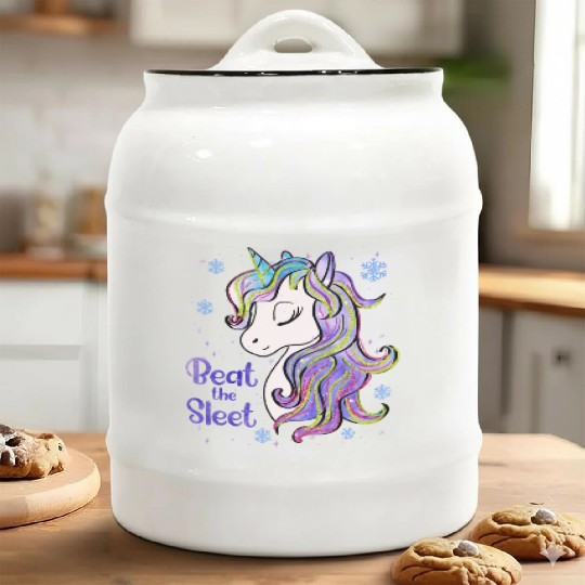 Beat The Sleet Ceramic Cookie Jars