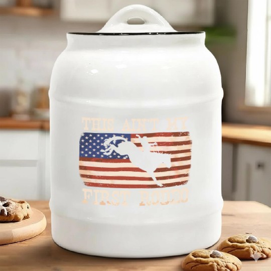 This Ain't My First Rodeo Women Rodeo Cowboy Ceramic Cookie Jars