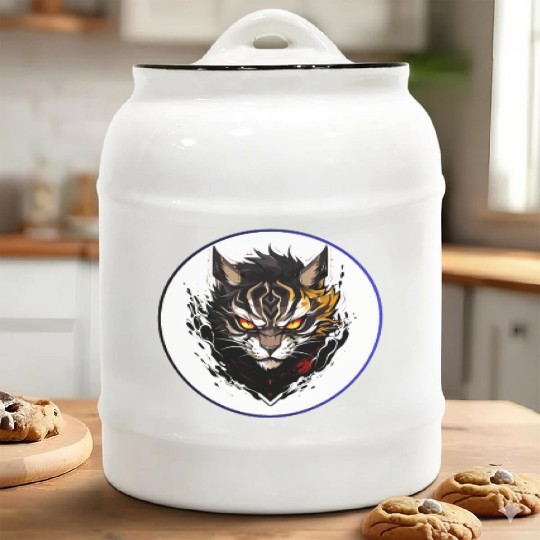 Fierce Tiger Anime Ceramic Cookie Jars