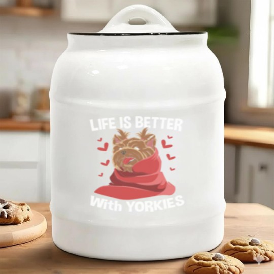 Yorkshire Terrier Life Is Better With Yorkies Ceramic Cookie Jars