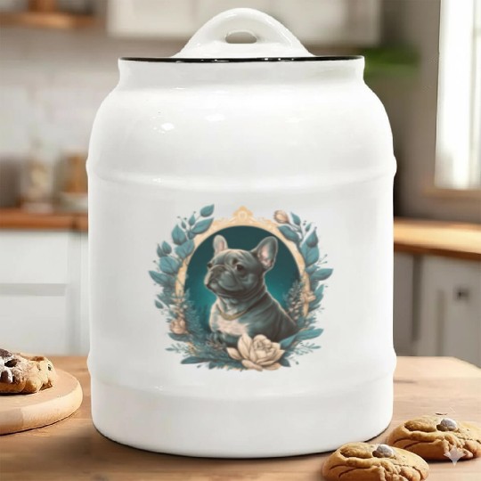 French Bulldog |Aloha Ukulele Hawaii Guitar Funny Ceramic Cookie Jars