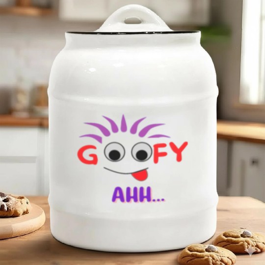 FUNNY T Goofy Ahh Best Gift For Friends Ceramic Cookie Jars