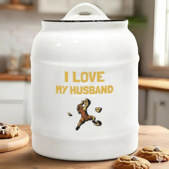 I love my Husband Climbing Bouldering Indoor Ceramic Cookie Jars