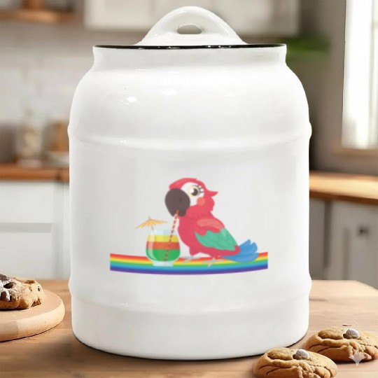 parrot bird of jimmy buffett Ceramic Cookie Jars