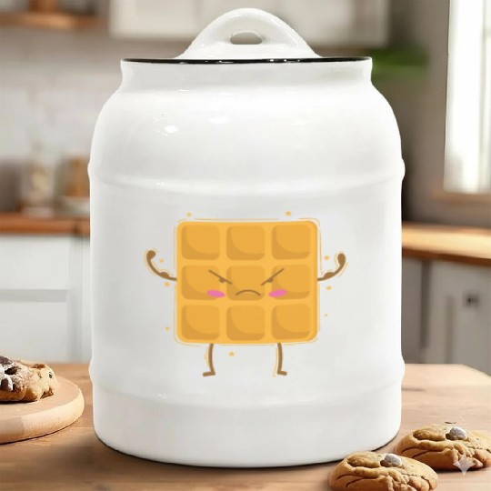 strong Waffle Baker Pastry Dough Ceramic Cookie Jars