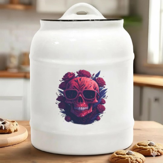 red skull Ceramic Cookie Jars