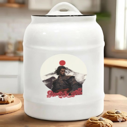 Brave Samurai Ceramic Cookie Jars