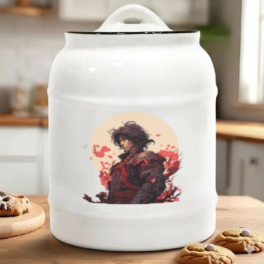 Brave Samurai Ceramic Cookie Jars