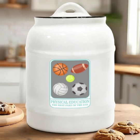 Physical Education Teacher Ceramic Cookie Jars, P.E. Physical