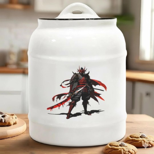 Anime Samurai Hero Ceramic Cookie Jars
