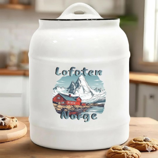 Lofoten Norway Nature Paradise Ceramic Cookie Jars