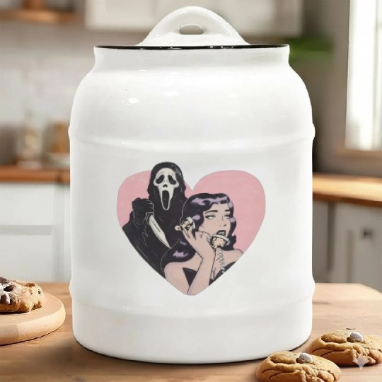 ghostface phone call love heart Ceramic Cookie Jars
