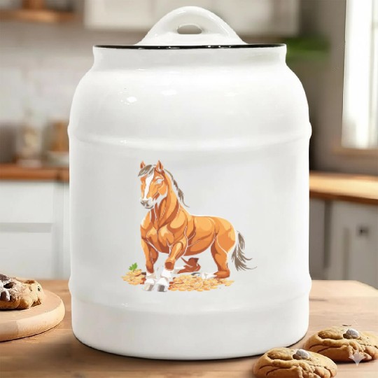 Horse Riding Ceramic Cookie Jars
