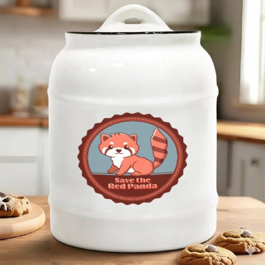Save The Red Panda Ceramic Cookie Jars
