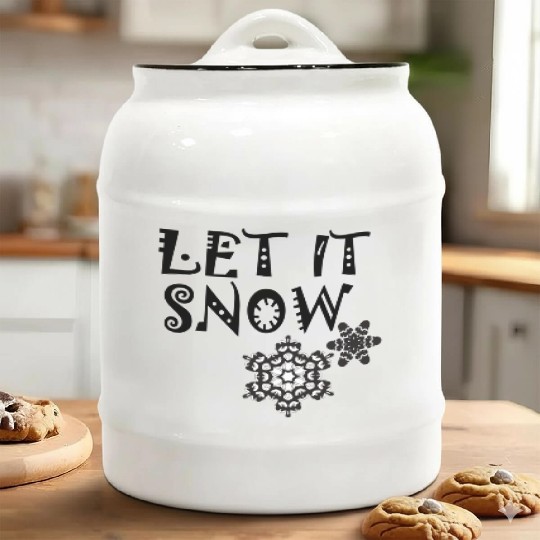 let it snow on Ceramic Cookie Jars