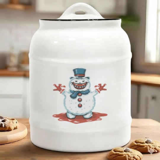 frosty snowman creepy Ceramic Cookie Jars