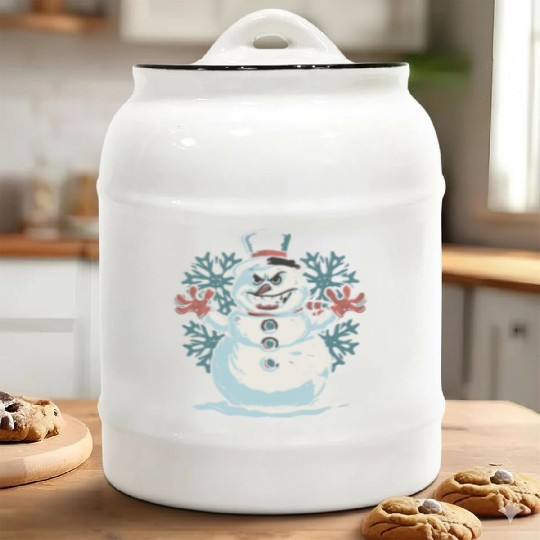 frosty snowman creepy Ceramic Cookie Jars