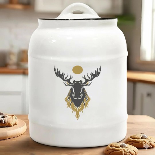 Moose Design Ceramic Cookie Jars