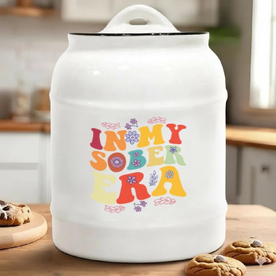 In My Sobriety Era Alcohol Drinking Recovery Mode Ceramic Cookie Jars