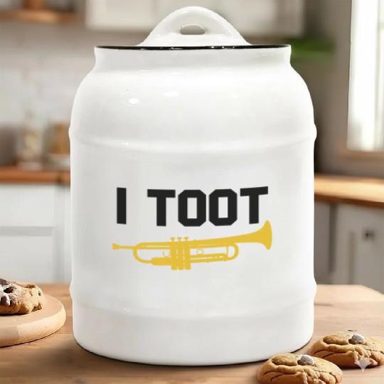 I Toot Funny Jazz Trumpet Player Jazz School Band Ceramic Cookie Jars