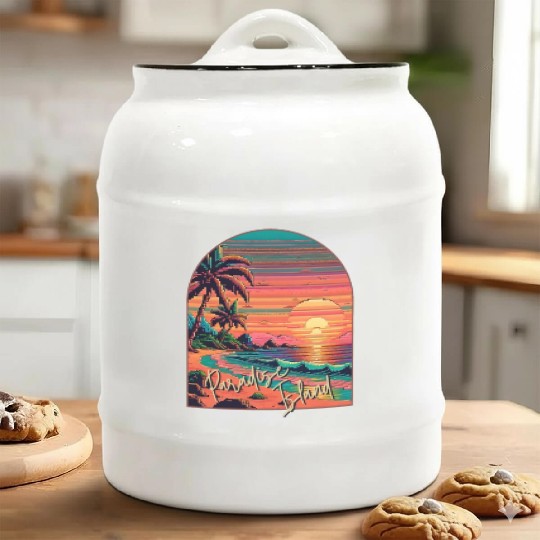 Paradise Island Ceramic Cookie Jars