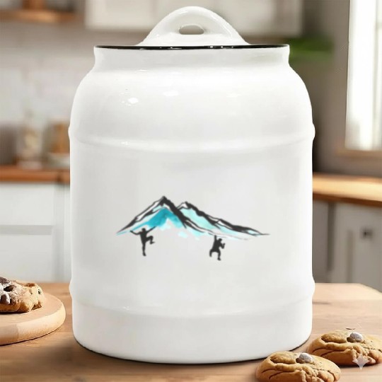 Bouldering Bouldern Artificial Climbing Sport Gift Ceramic Cookie Jars