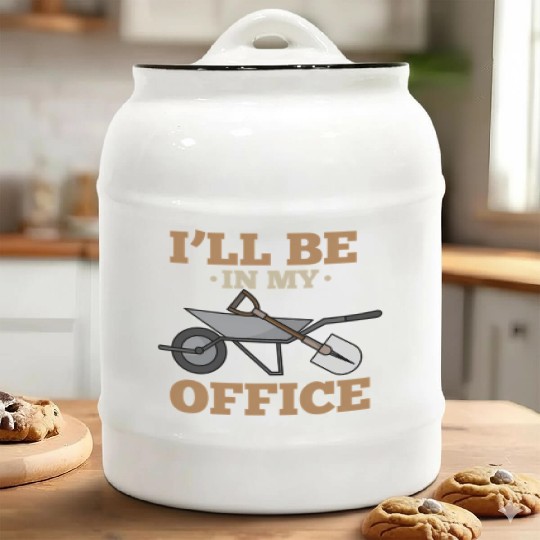 In My Office Garden Spring Gardening Gardeners Ceramic Cookie Jars