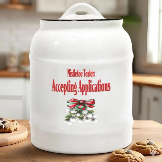 Mistletoe Tester Ceramic Cookie Jars