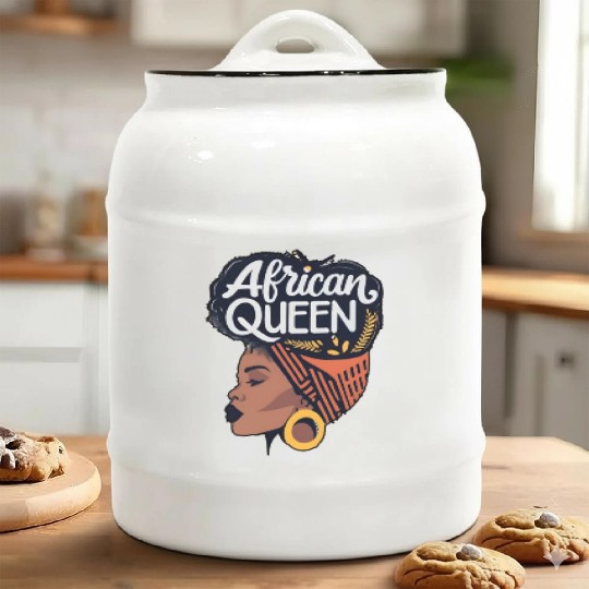 African Queen Afrocentric Queen Ceramic Cookie Jars