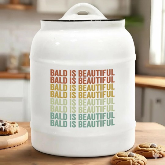 Bald Is Beautiful Ceramic Cookie Jars
