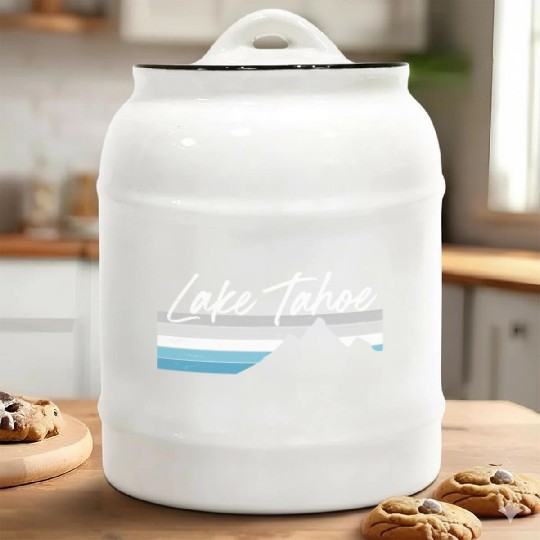 Lake Tahoe Nevada California Mountain Skiing Py Ceramic Cookie Jars
