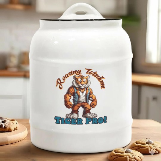 tiger mascot expert Ceramic Cookie Jars design